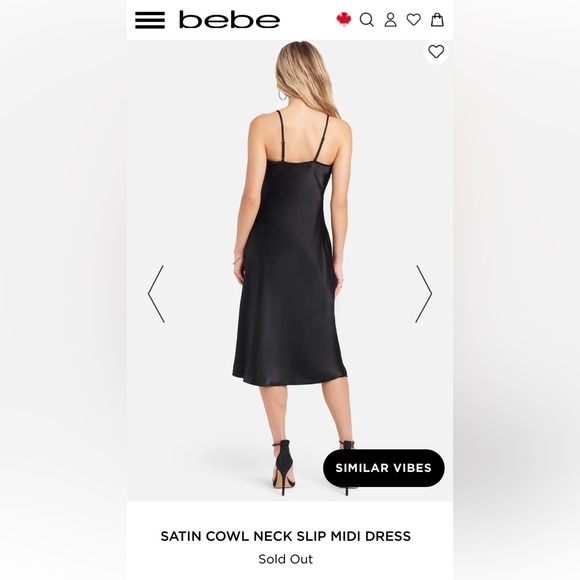 Bebe satiny midi slip dress Women’s 2XL - Picture 3 of 8